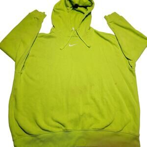 Nike Women's Size L Oversized Pullover Hoodie Sweatshirt Neon Green DJ7668-321